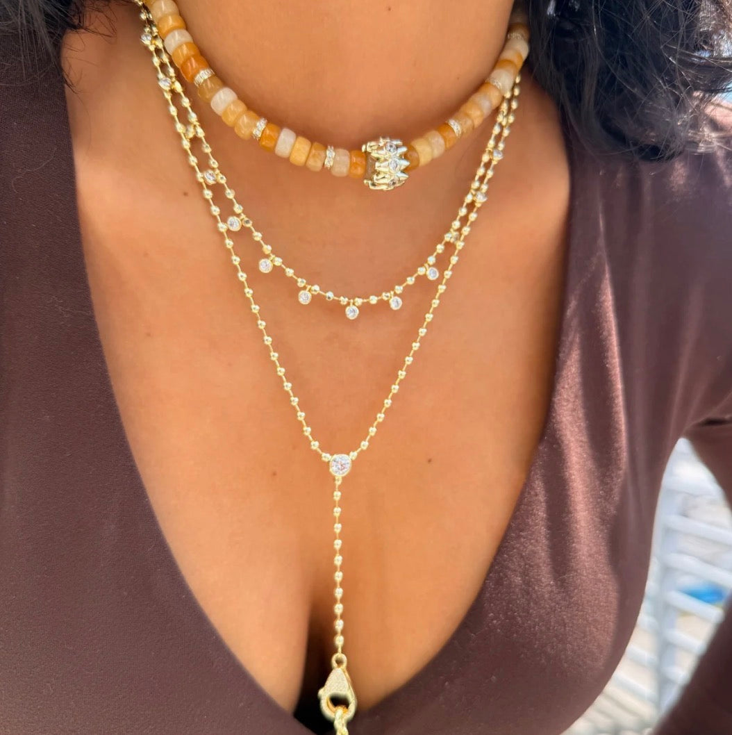 BEZEL DRIP NECKLACE