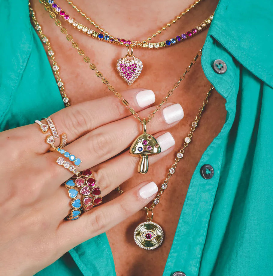RAINBOW MUSHROOM CHARM