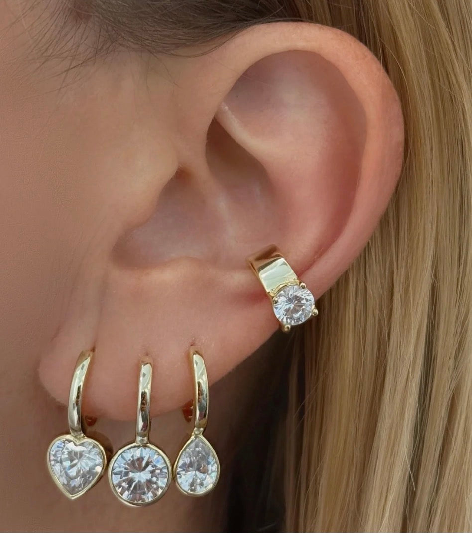 DIAMOND DROP BEZEL HUGGIES