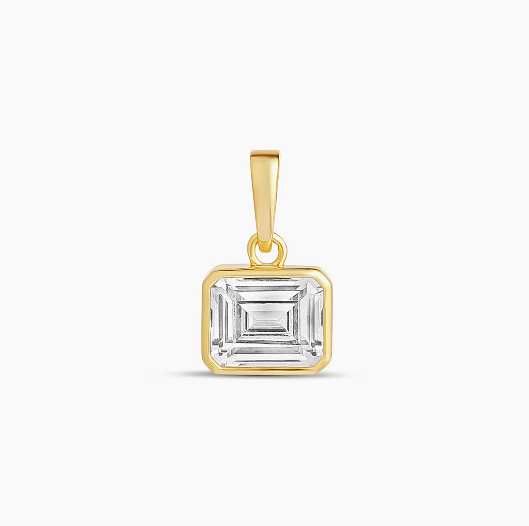 EMERALD CUT CHARM