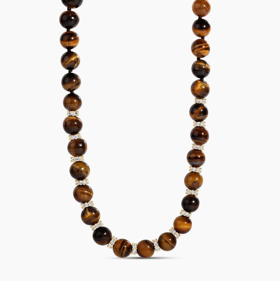 BROWN LUXE BEAD NECKLACE