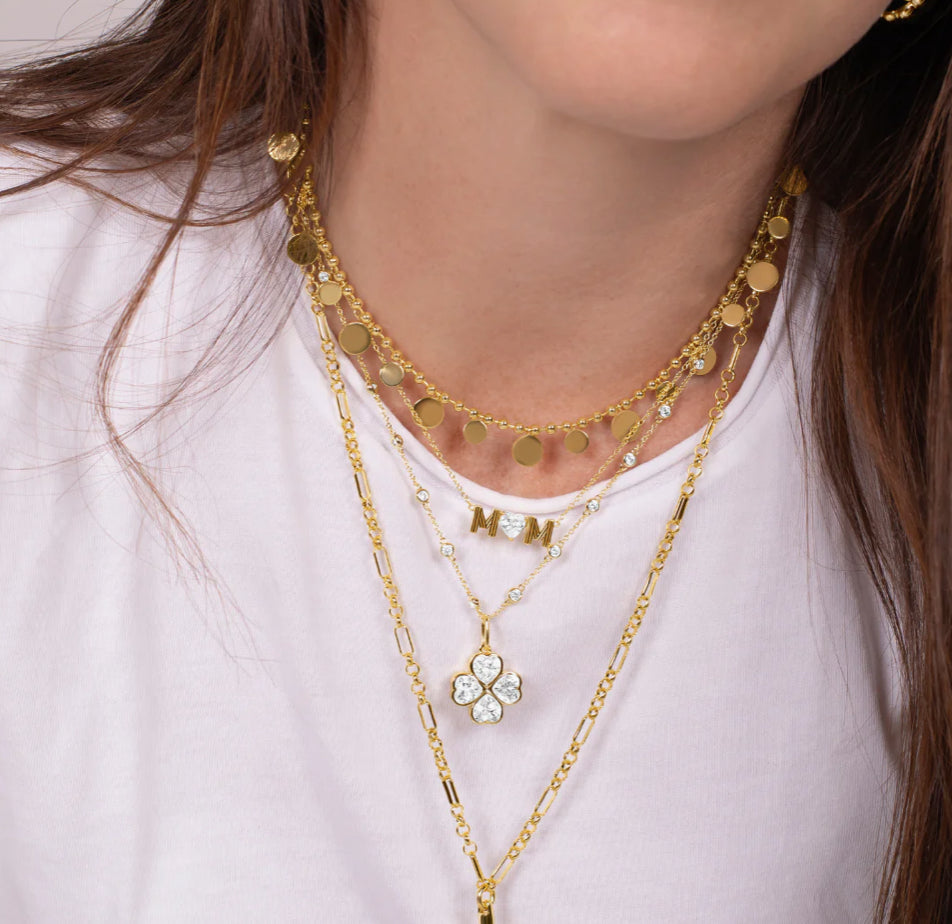 MULTI DISK DANGLE NECKLACE