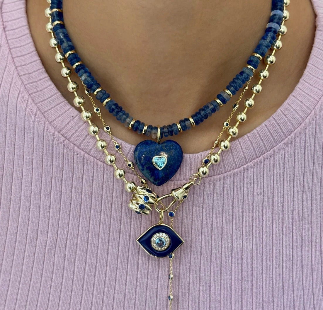 BLUE STONE EVIL EYE CHARM