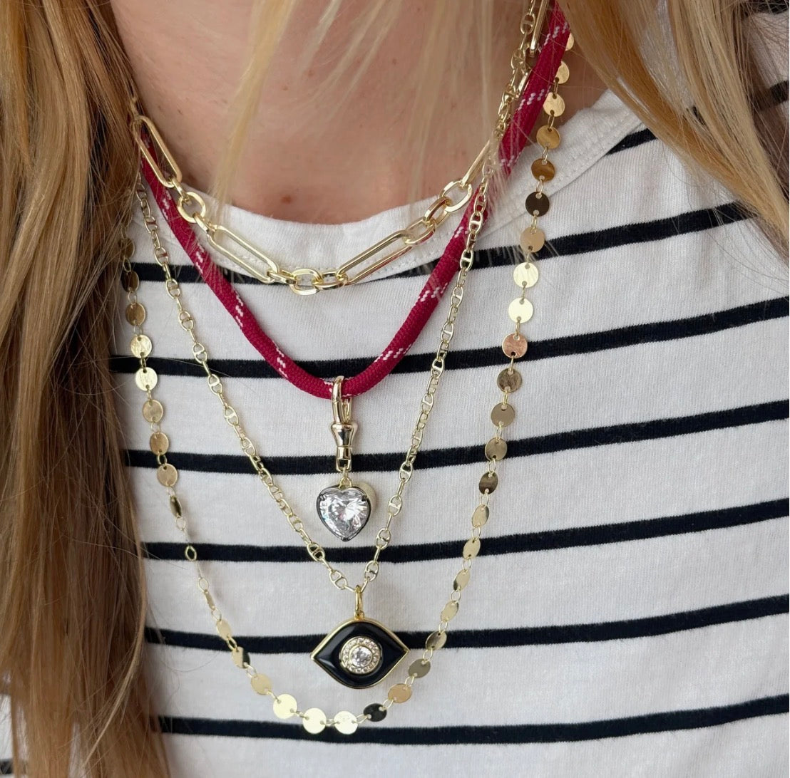 RED VOYAGE CORD NECKLACE