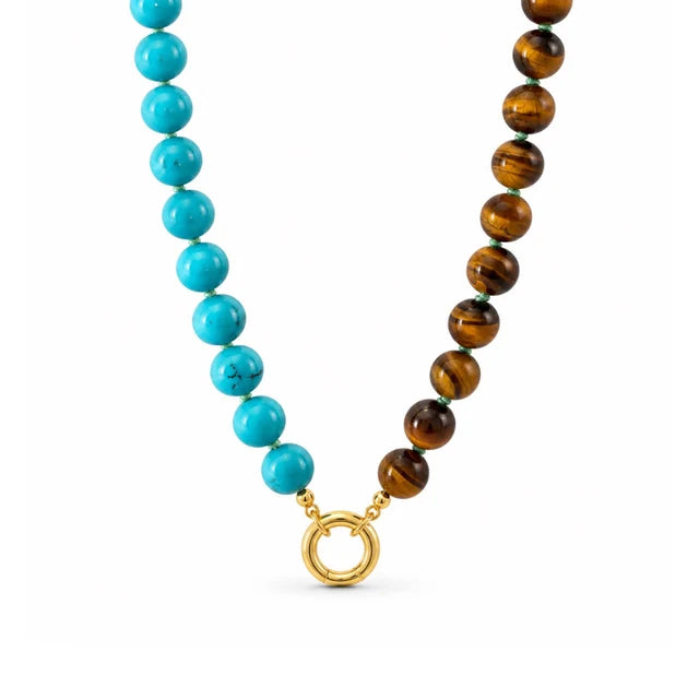 DESERT MEETS OCEAN PUSH CLASP NECKLACE