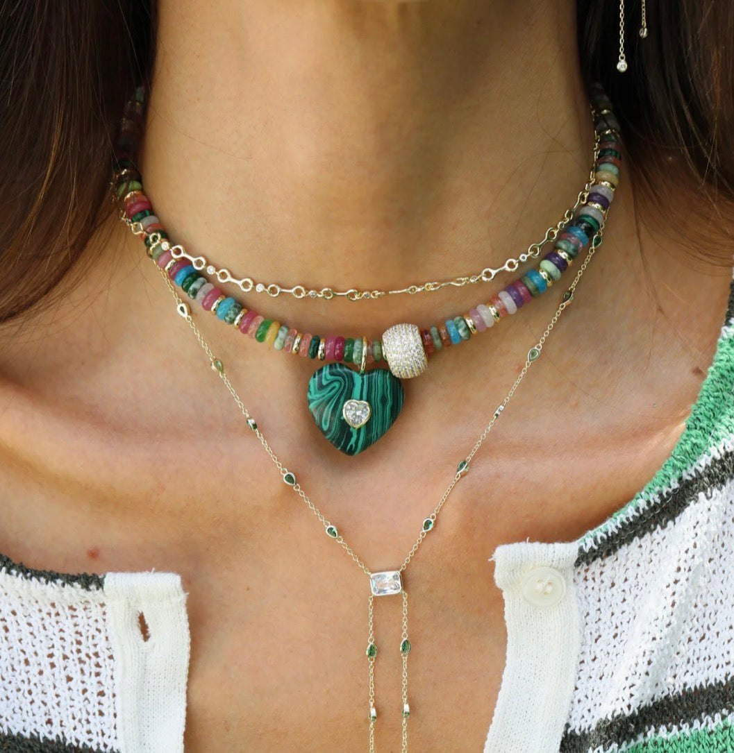 EMERALD TIE LARIAT