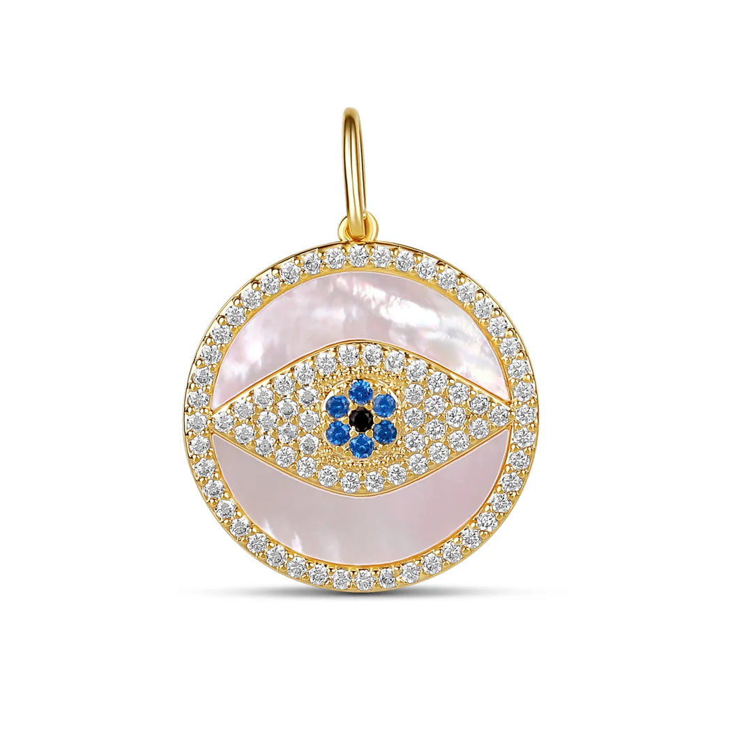 MOTHER OF PEARL EVIL EYE CHARM