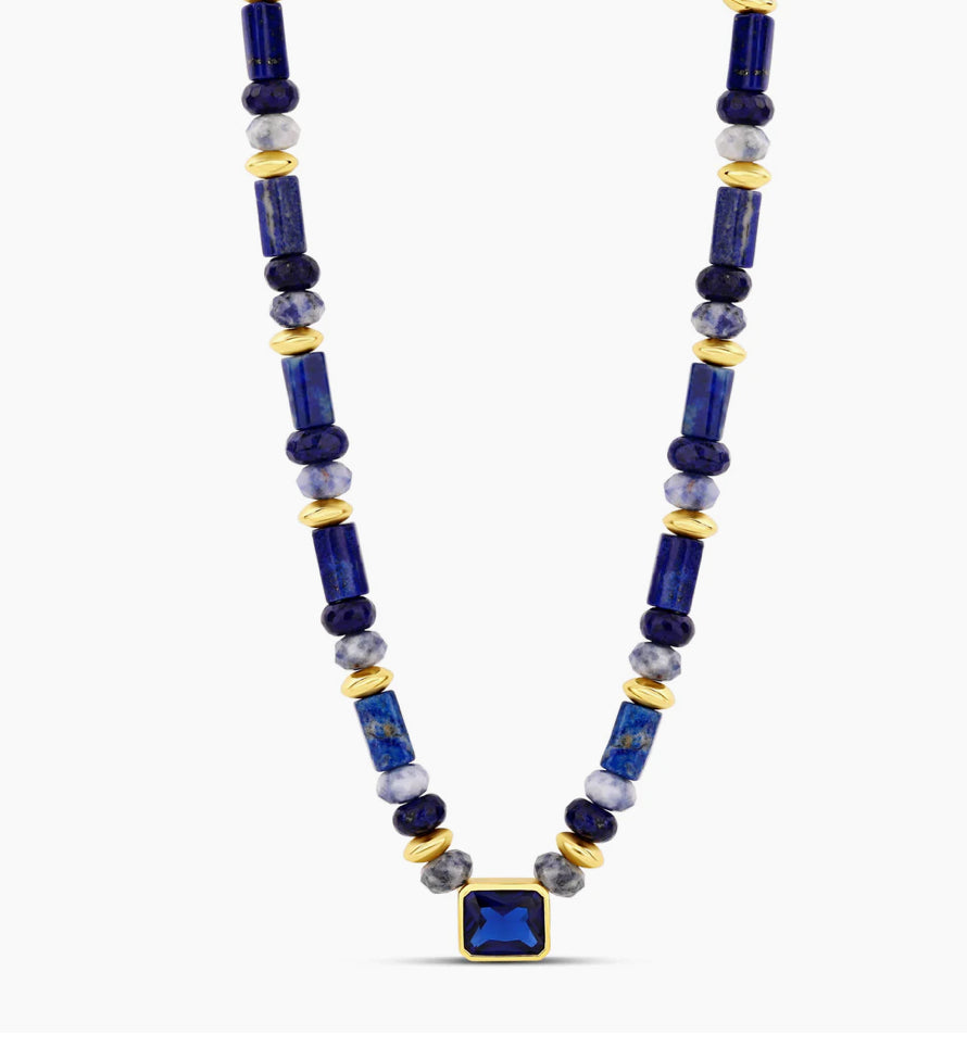 Blue stone necklace