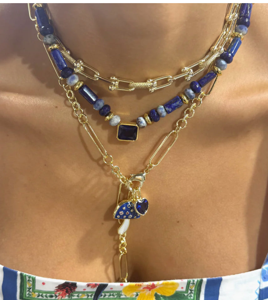 Blue stone necklace