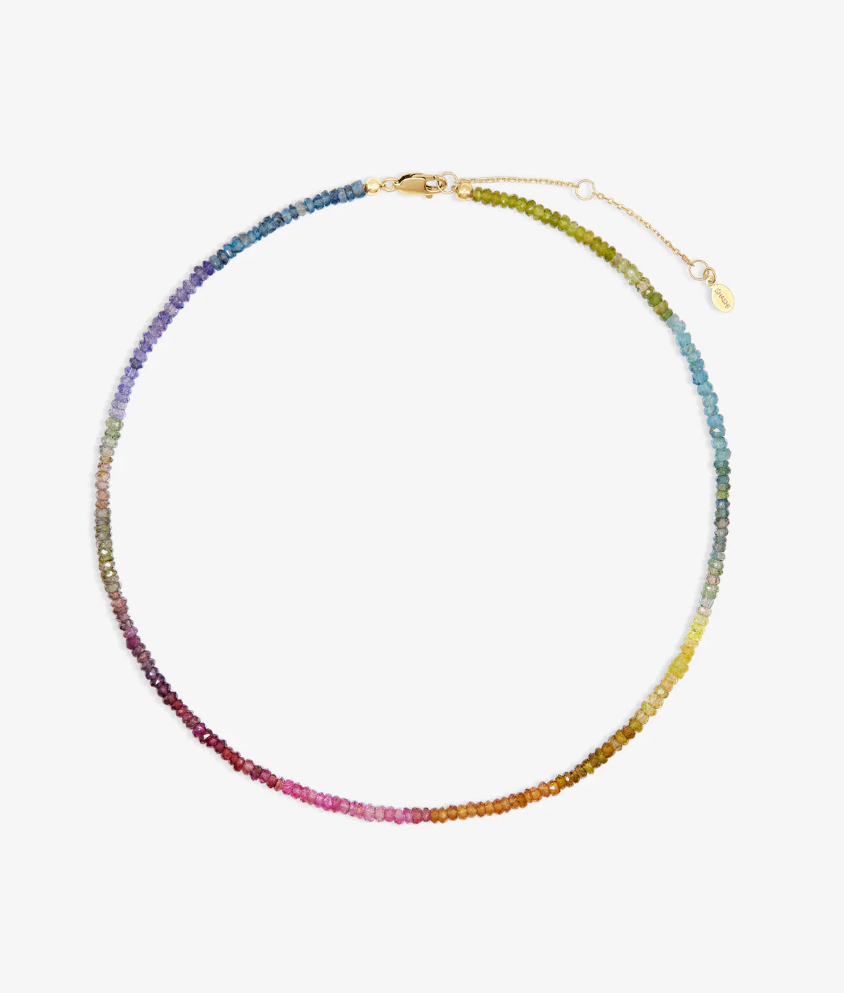 Gemstone Necklace, Muted Rainbow