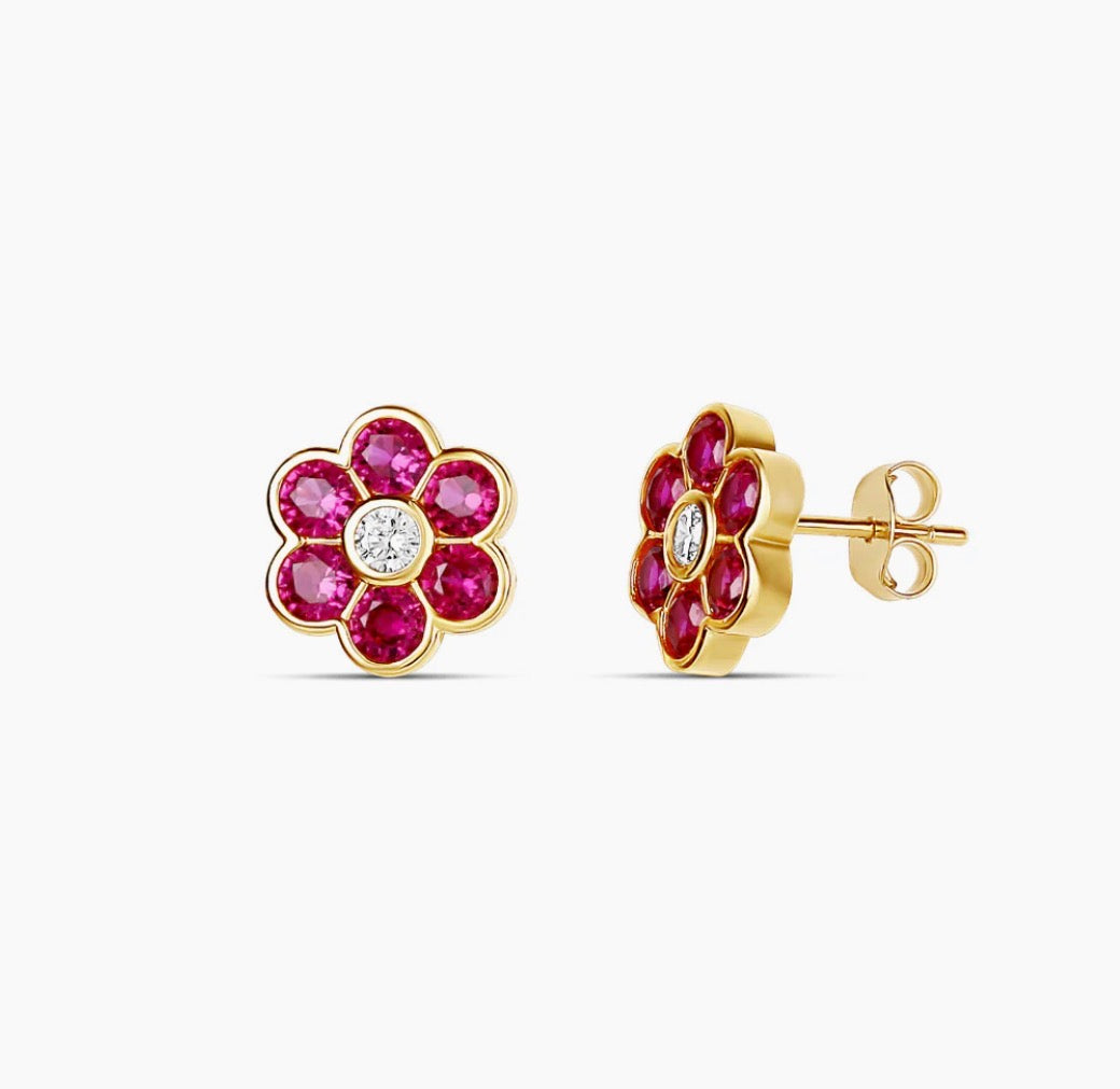 RED BLOOM STUD