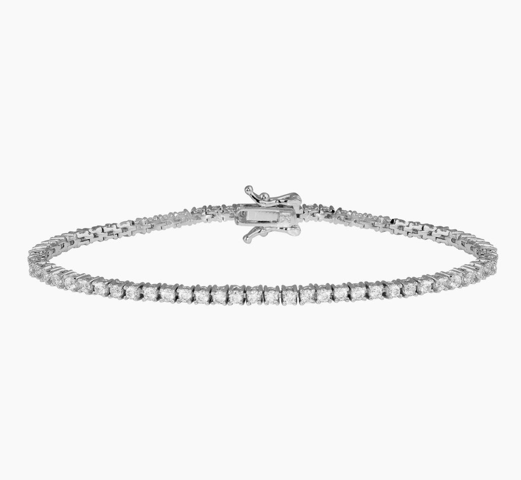 SILVER CLASSIC THIN TENNIS BRACELET