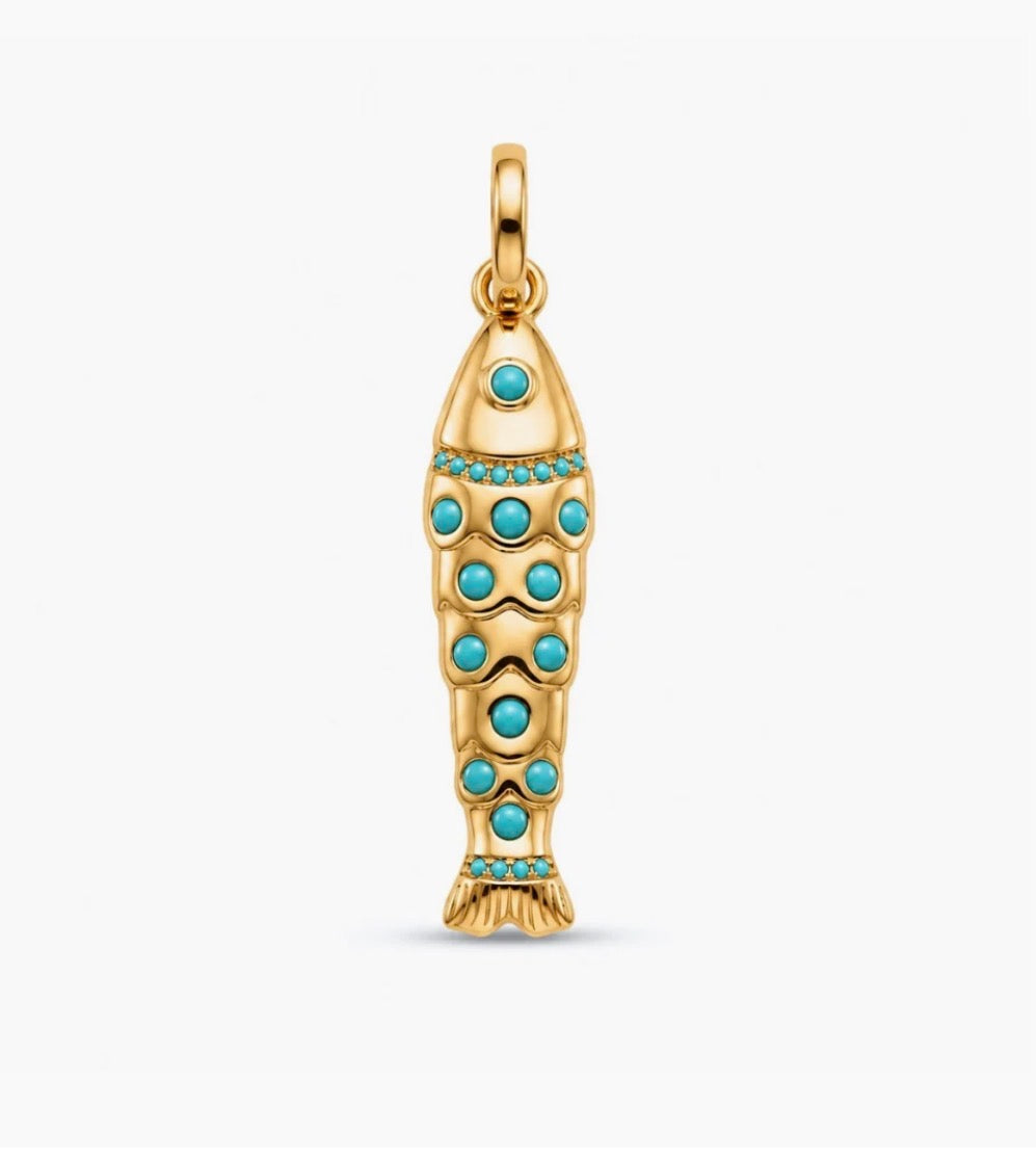 TURQUOISE FISHER'S LUCK CHARM