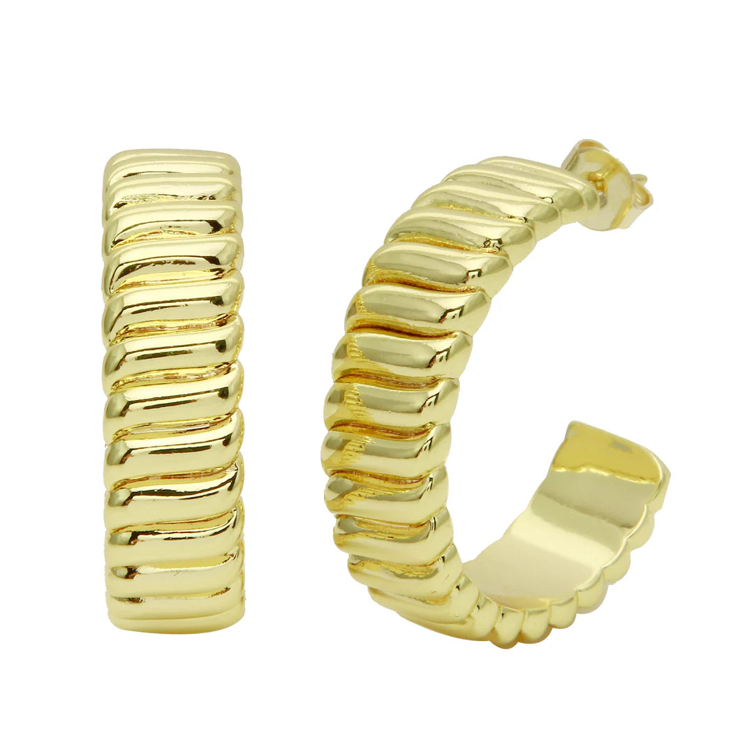 GOLD BRAIDED HOOPS