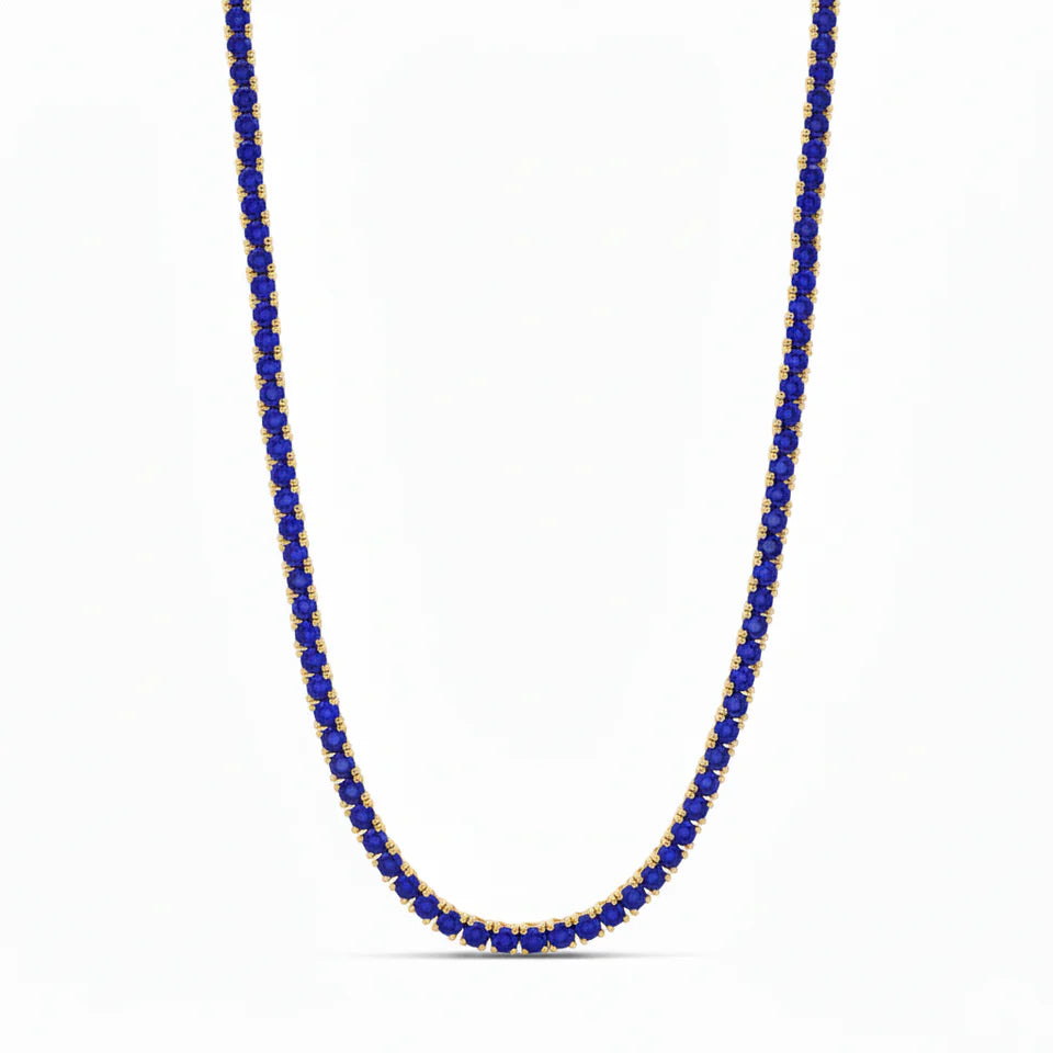BLUE TENNIS NECKLACE