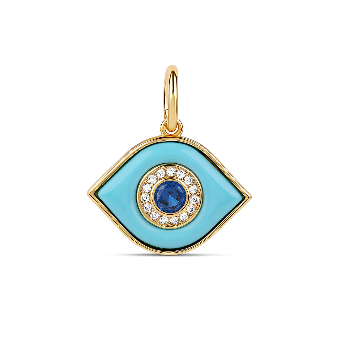 BLUE STONE EVIL EYE CHARM