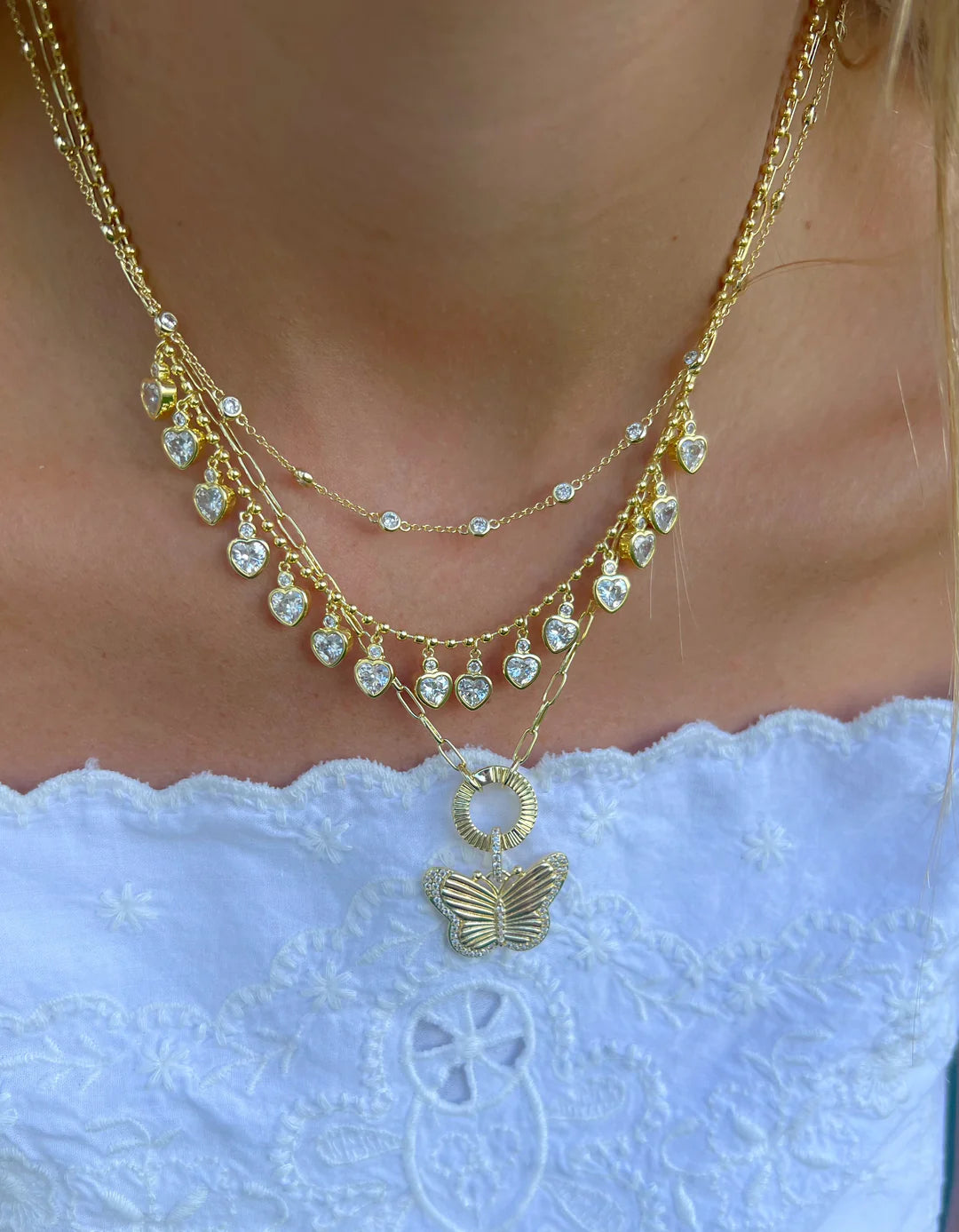 BEZEL STRAND NECKLACE