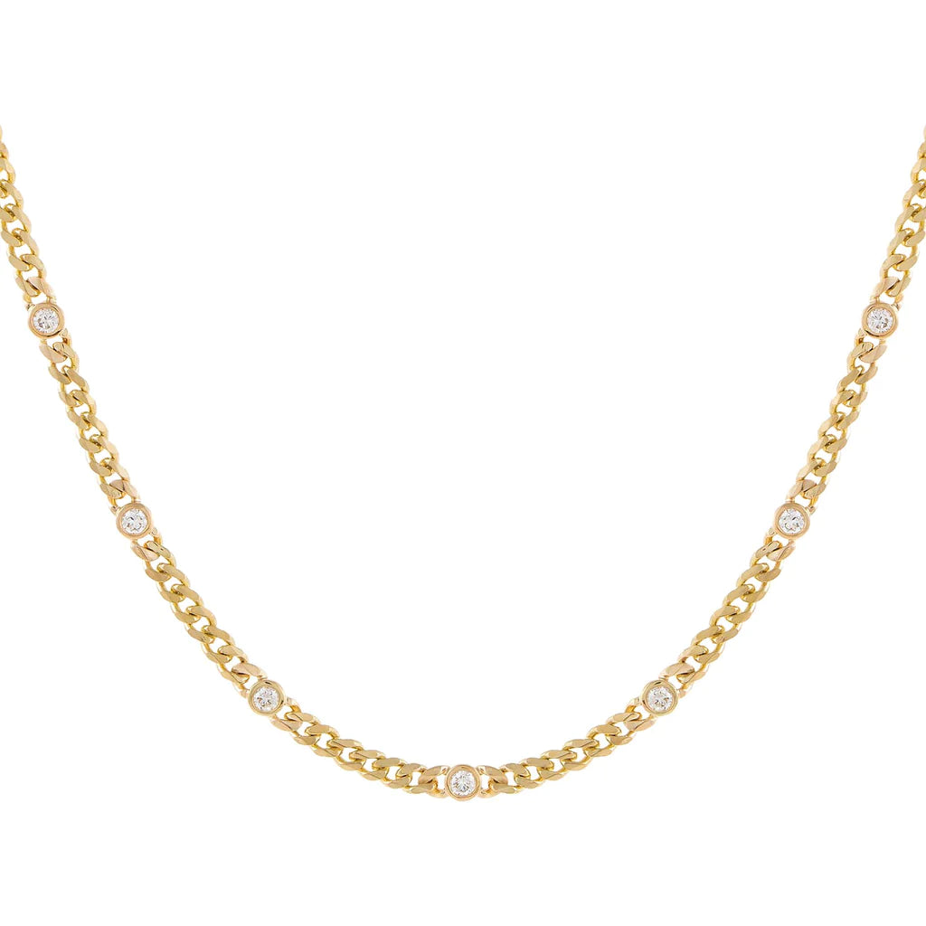 Bezel Cuban Chain Choker