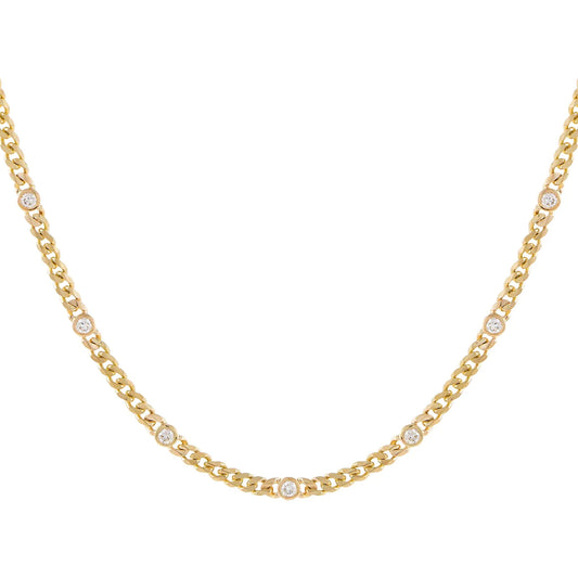 Bezel Cuban Chain Choker