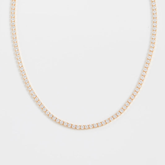 GOLD SKINNY TENNNIS NECKLACE