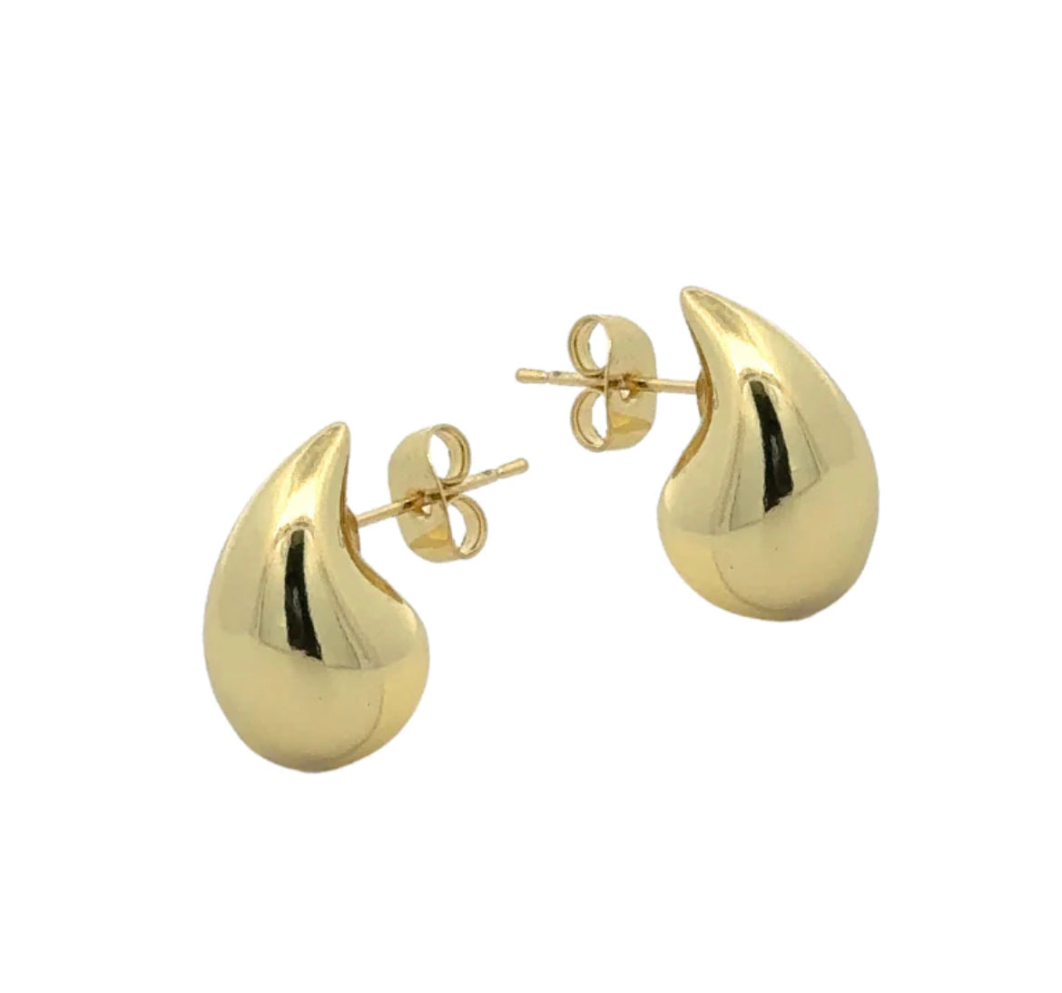 Small Teardrop Gold Earrings