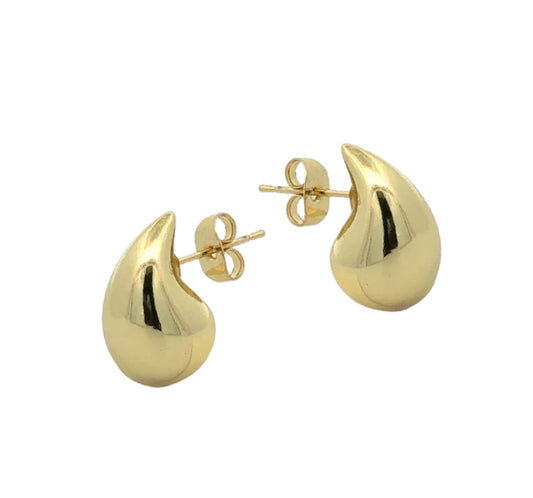 Small Teardrop Gold Earrings