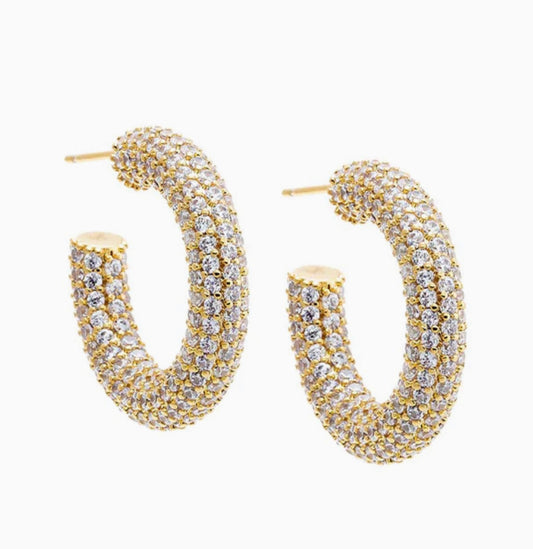 Pavé Jumbo Hoop Earring