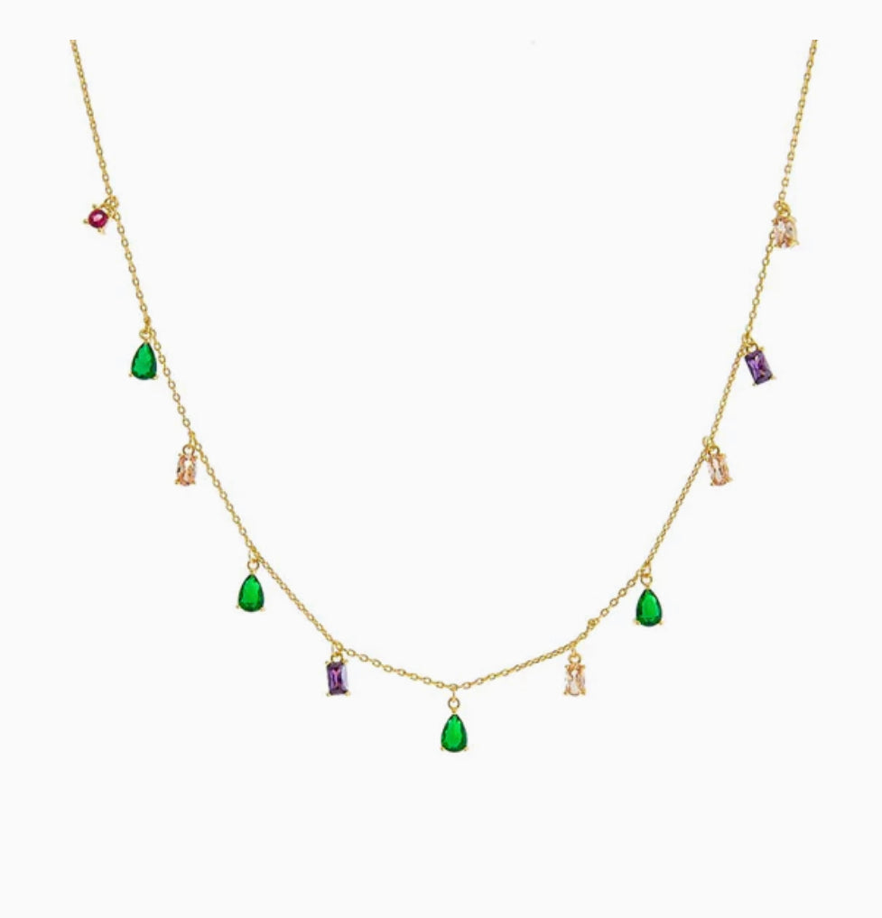 Colored Dangling Necklace