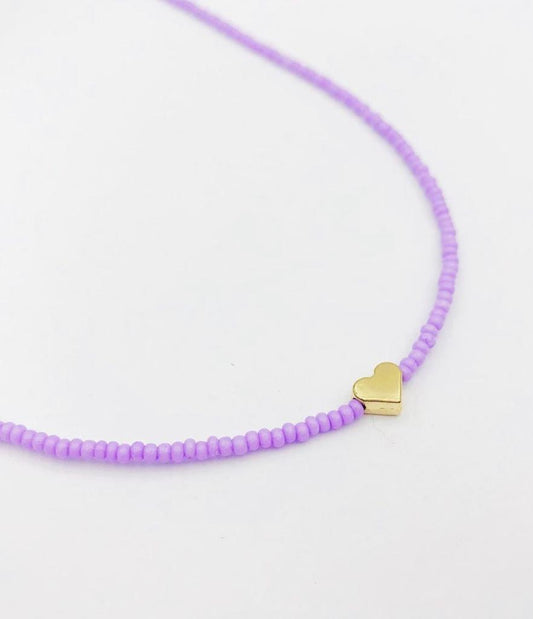 Purple Heart Girl Necklace