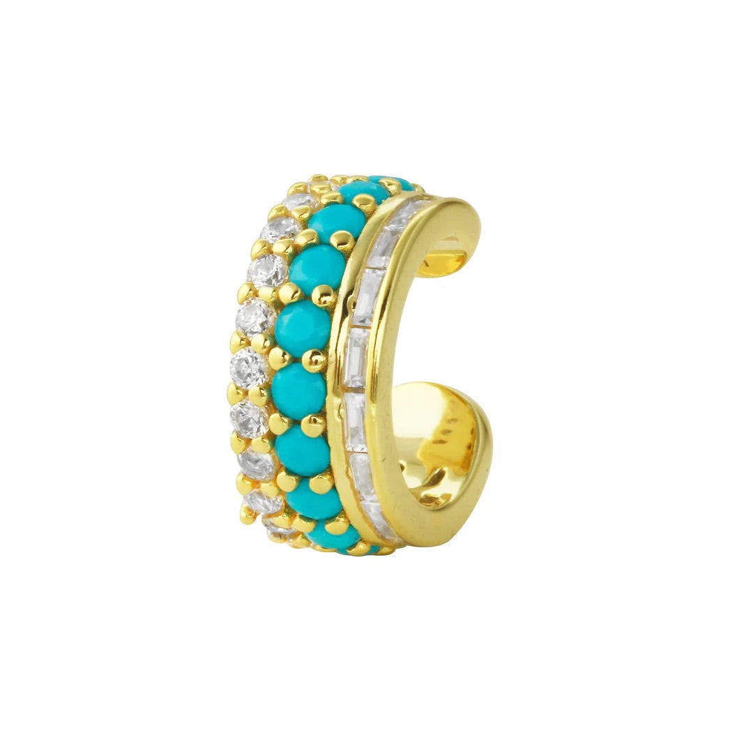 Turquoise Triple Diamond Cuff