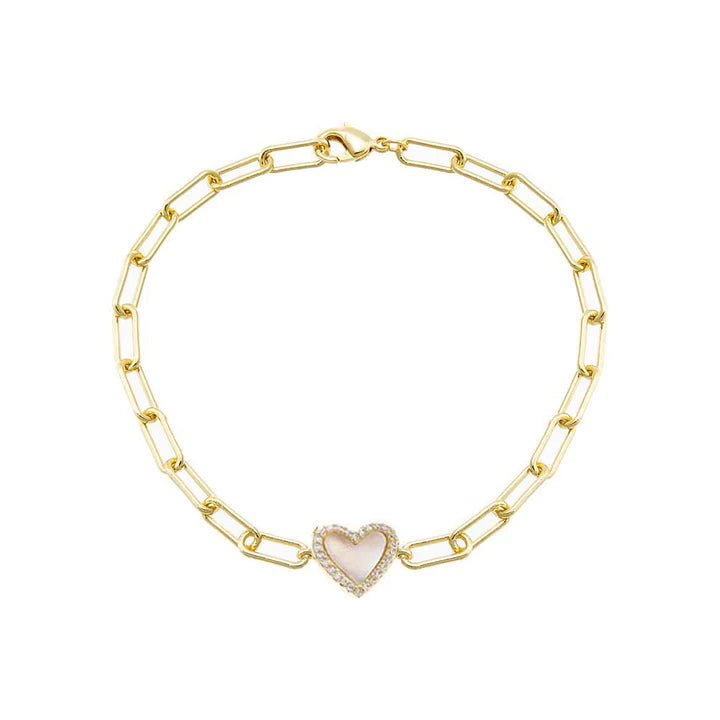 Heart Paperclip Bracelet