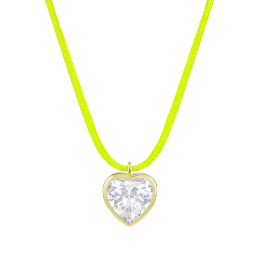 Yellow Heart String Necklace