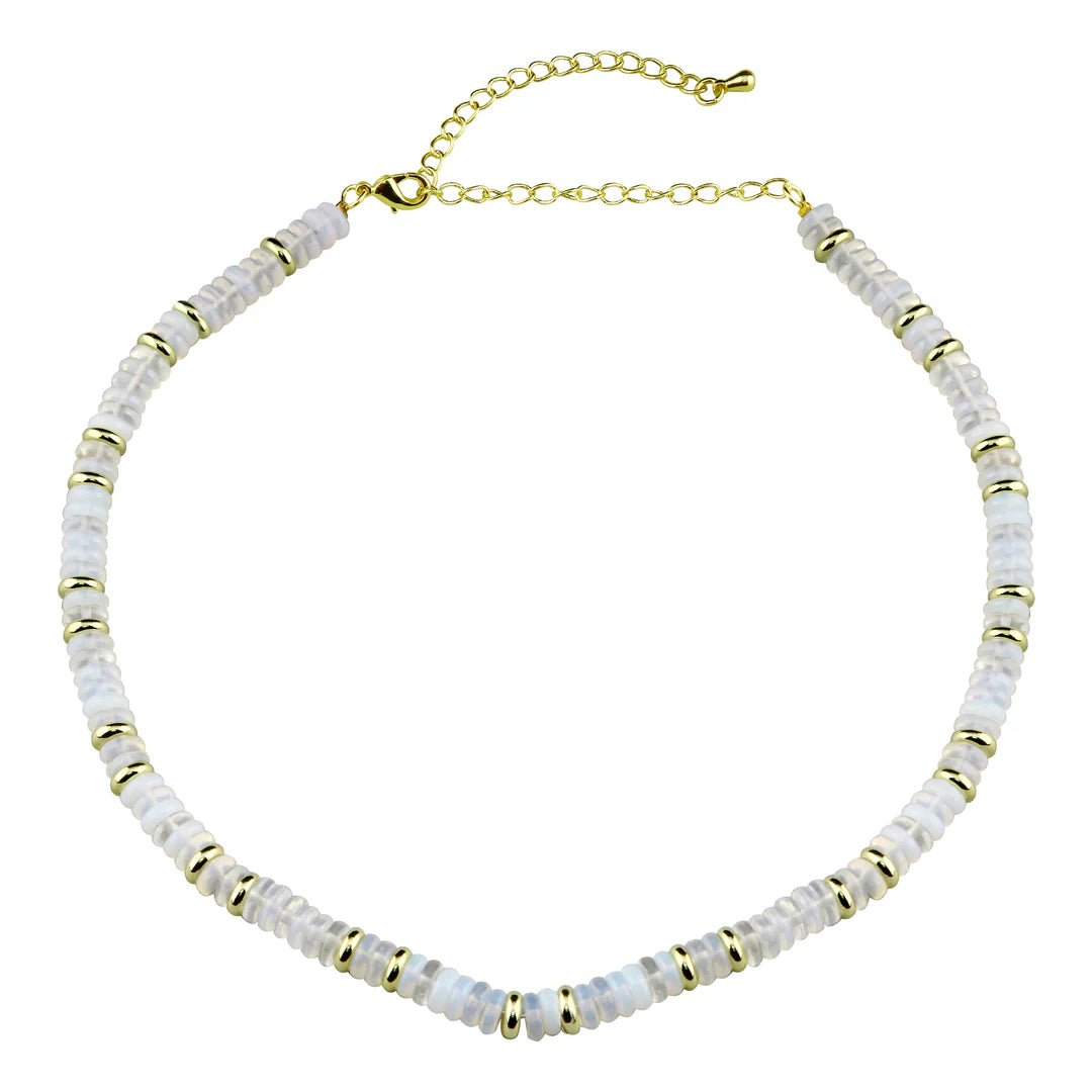 White Pukka Gold Necklace