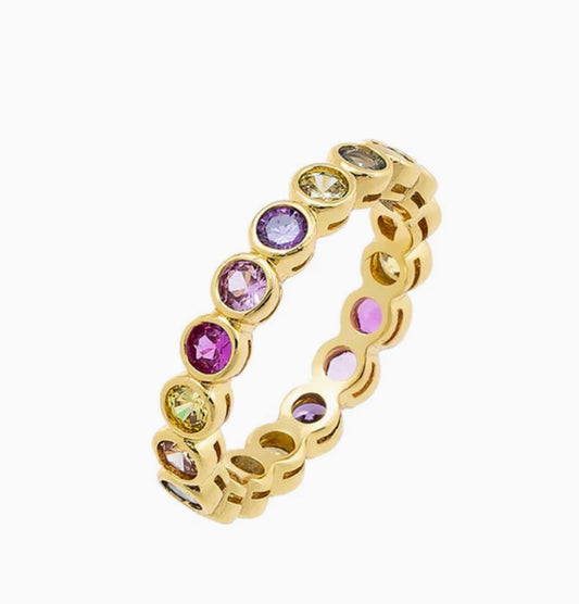 Multi Color Bezel Ring