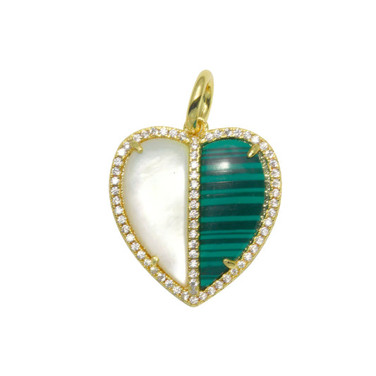 Double Color Heart Charm