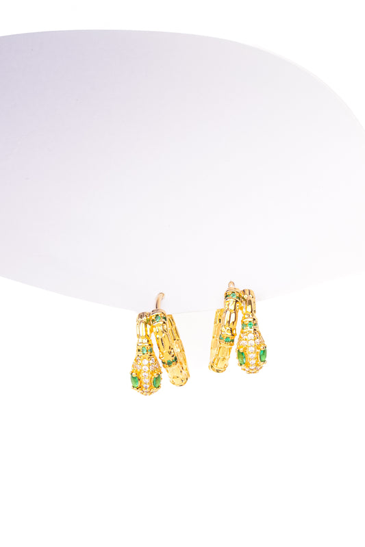 Gold Snake Earings