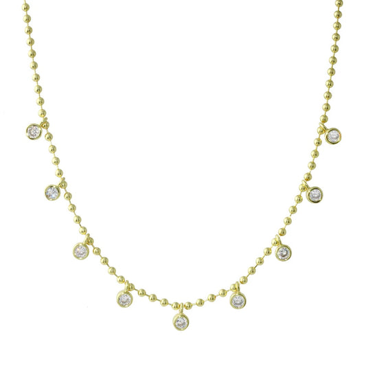 Gold Multi Bezel Necklace