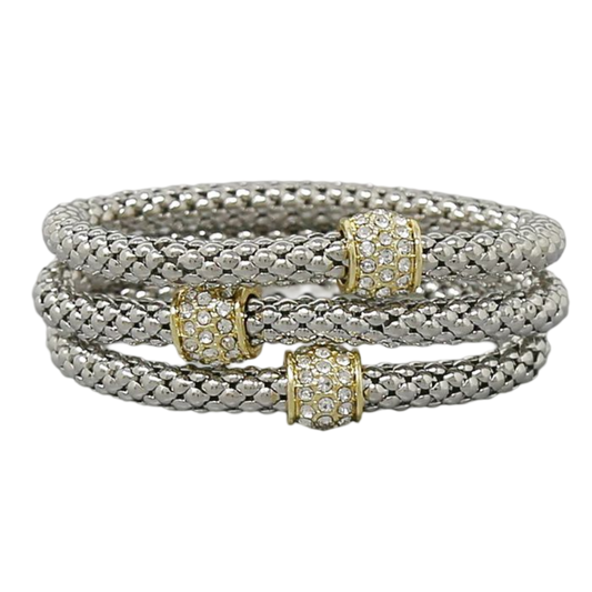 Pave Chain Bracelet Set