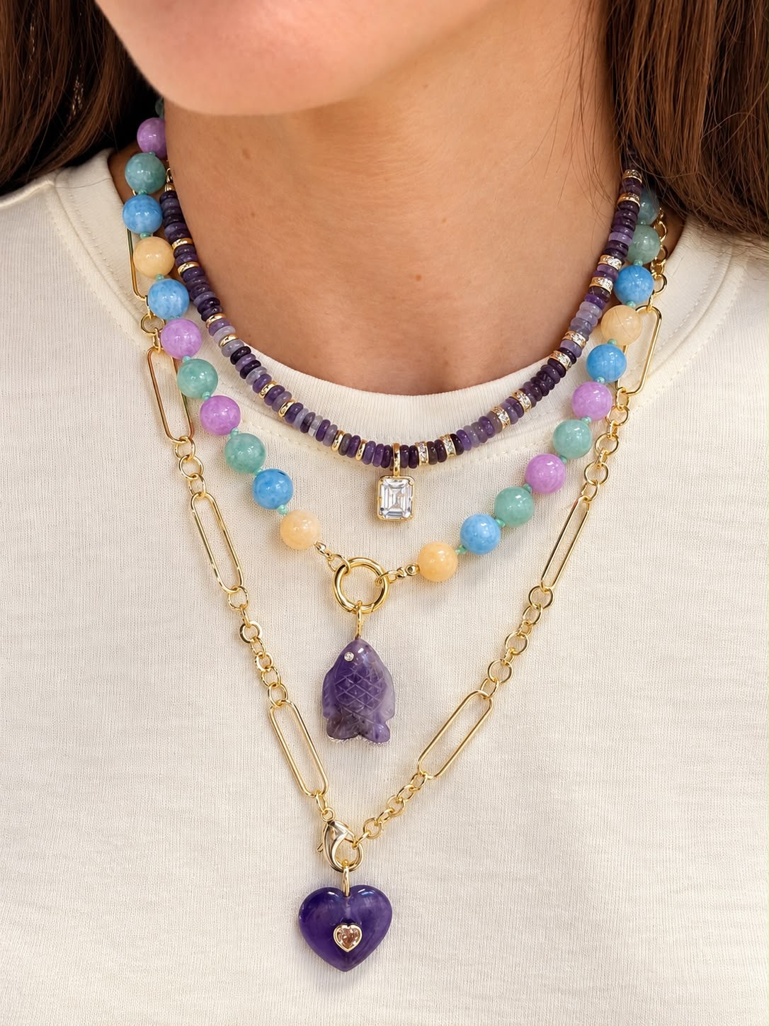 SORBET PUSH CLASP NECKLACE
