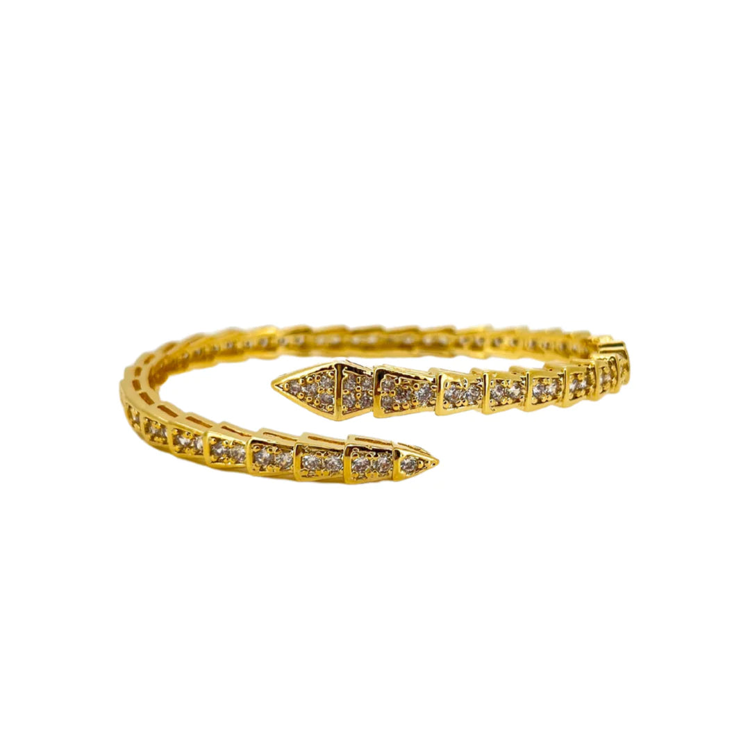 Snake Gold Bangle