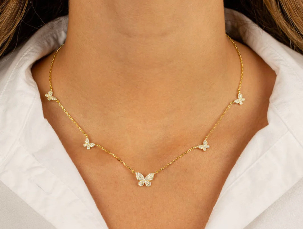 5 BUTTERFLY NECKLACE