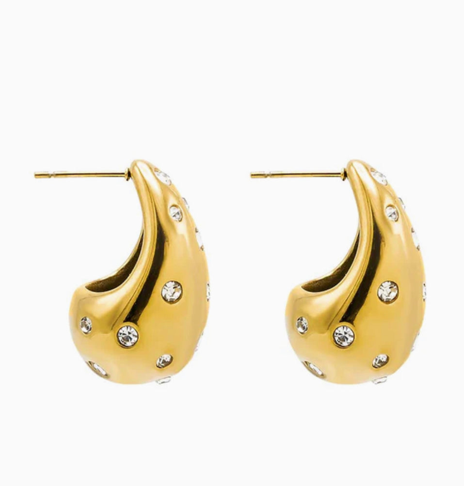 Teardrop Stud Earrings