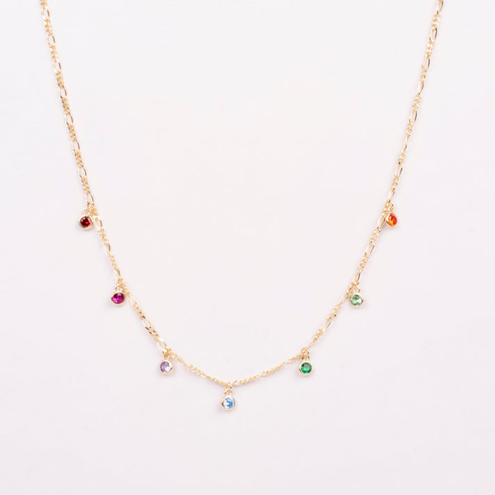 Color Bezel Necklace