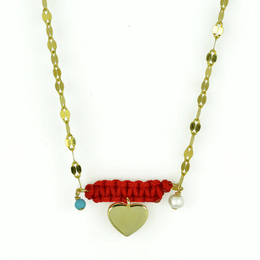 Red Heart Charm Necklace