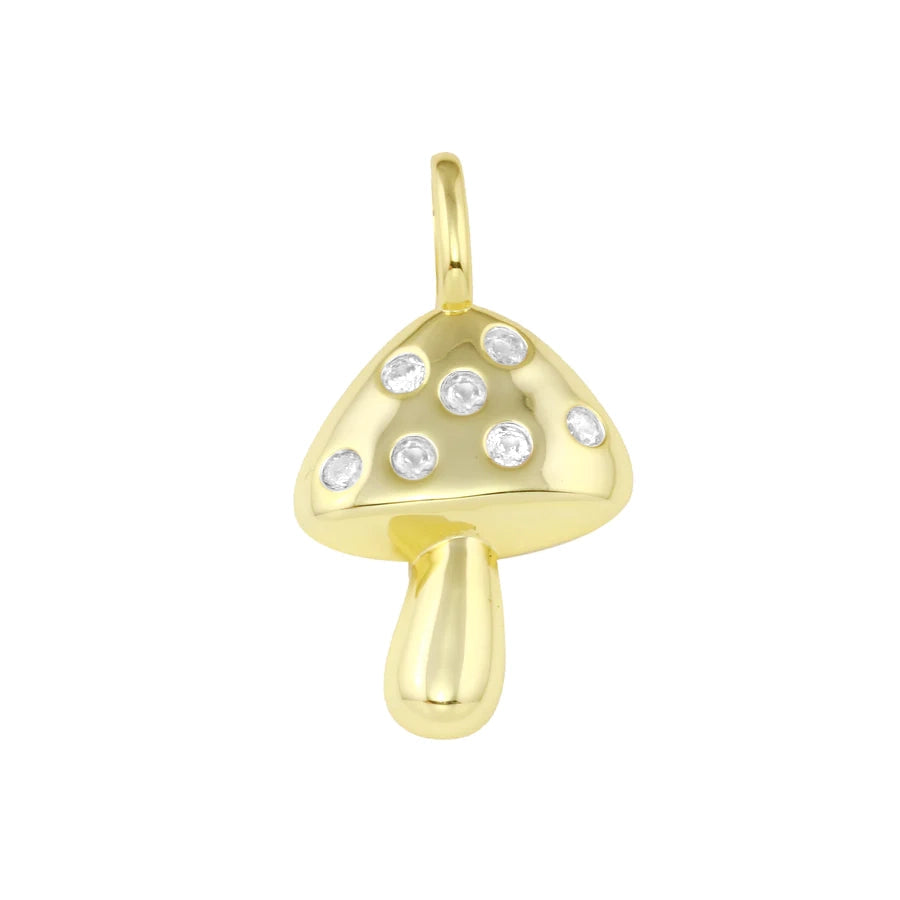 Gold Mushroom Charm