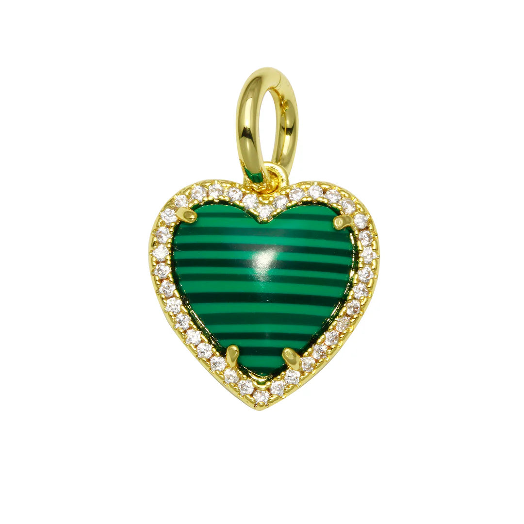 Green Small Heart Charm