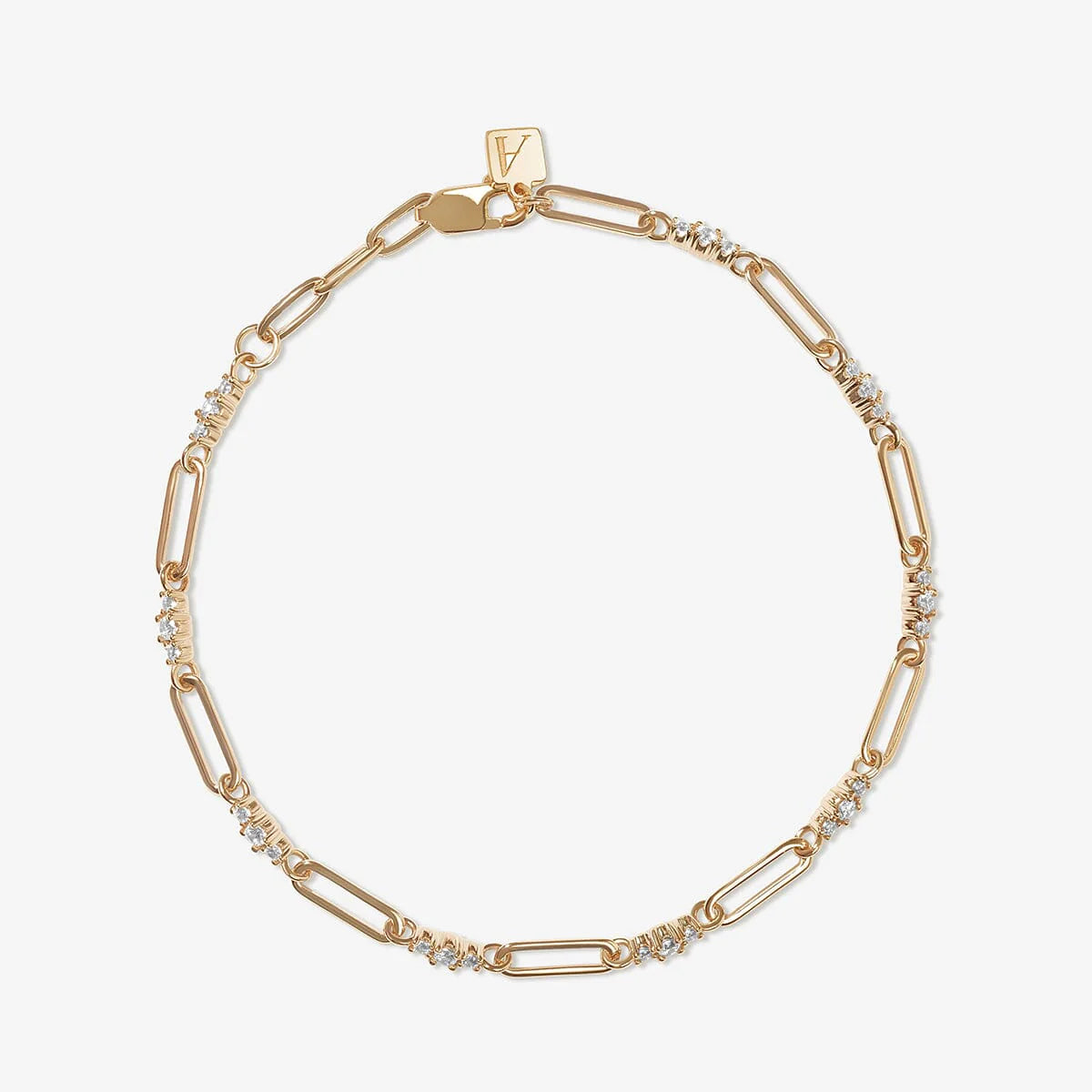 Single link paperclip chain bracelet