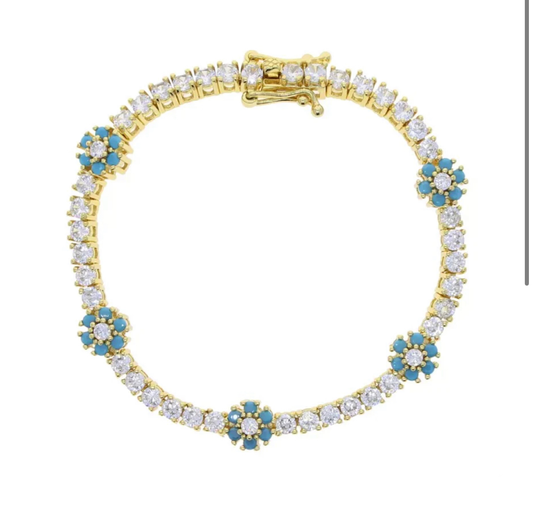 BLUE FLOWER BRACELET