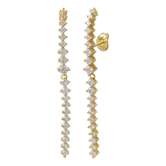 Graduated Diamond Drop Earring