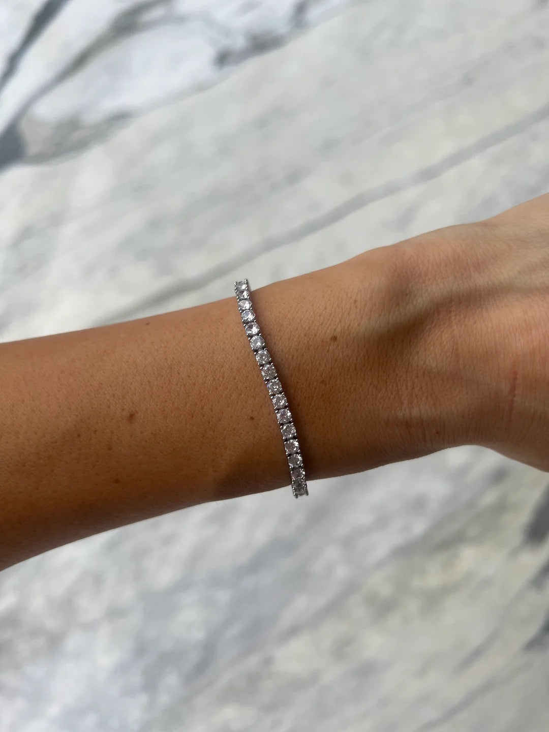 CLASSIC SILVER TENNIS BRACELET